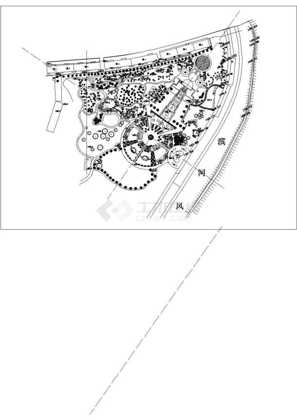 某地大型公园广场园林设计图（共12张）-图二