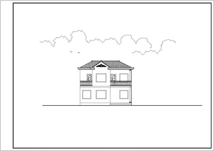 新农村建设一套小别墅立平面的图纸_图1