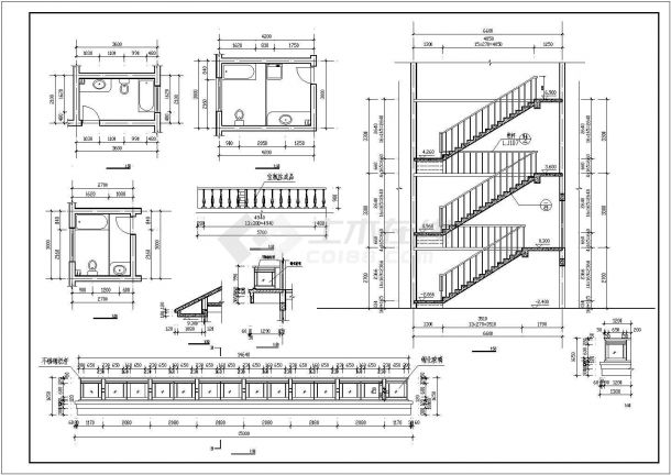 某地小型三层坡地别墅建筑方案图（共8张）-图二