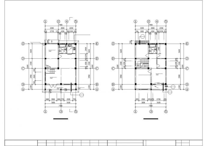 比较完整的农村别墅建筑设计施工图_图1