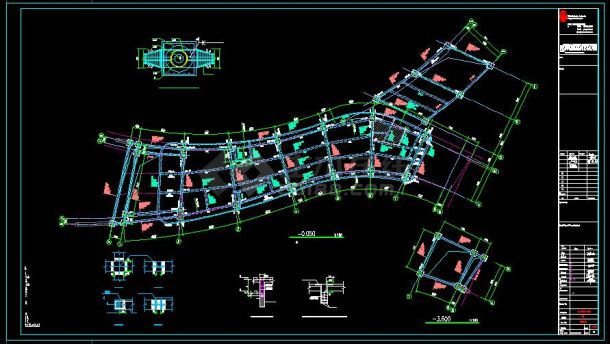 钢框架空间展厅结构施工图2023-图二