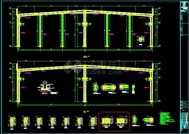 单层门式刚架工业厂房建筑结构施工图2022-图二