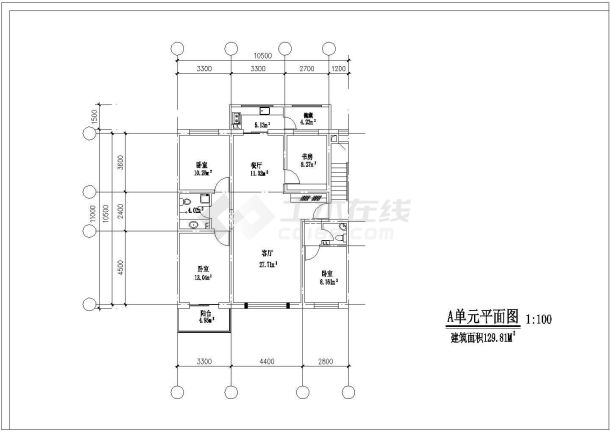 某地区北方住宅户型方案cad图纸-图一