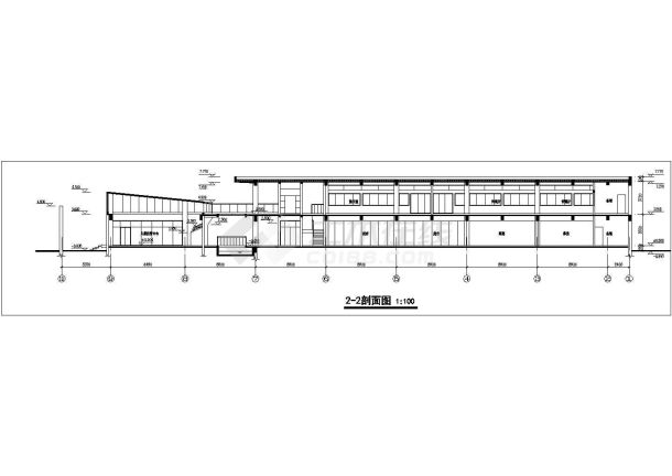 某两层小超市建筑设计CAD施工图-图二