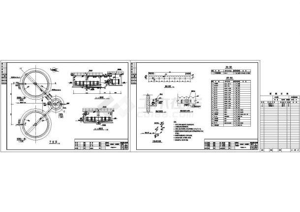 北京市某A2O工艺污水处理厂设计建施cad图纸-图一