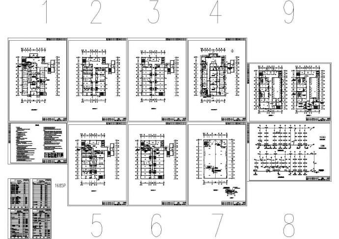 五层医院综合影像楼暖通施工cad图，共十张_图1