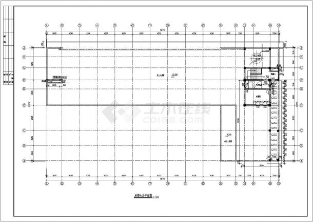 某地区框剪结构商务办公楼结构CAD图-图二
