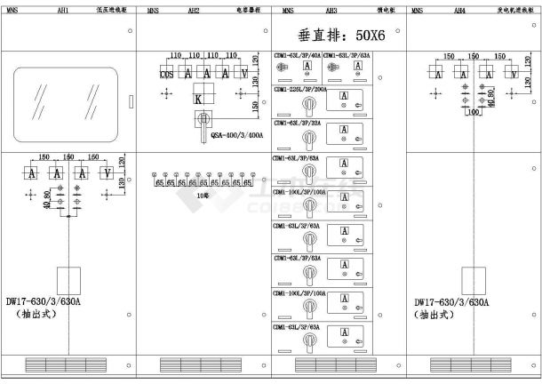 某收费服务站配电室低压电气CAD设计图-图二