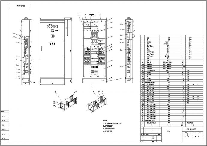 某低压控制柜电气CAD设计施工图纸_图1
