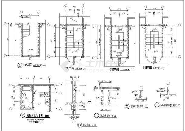 某地区某私人住宅全套施工cad详细图纸-图二