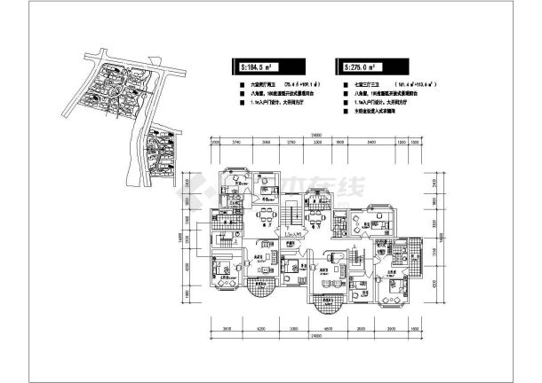 某地居住小区楼房户型建筑设计方案-图二