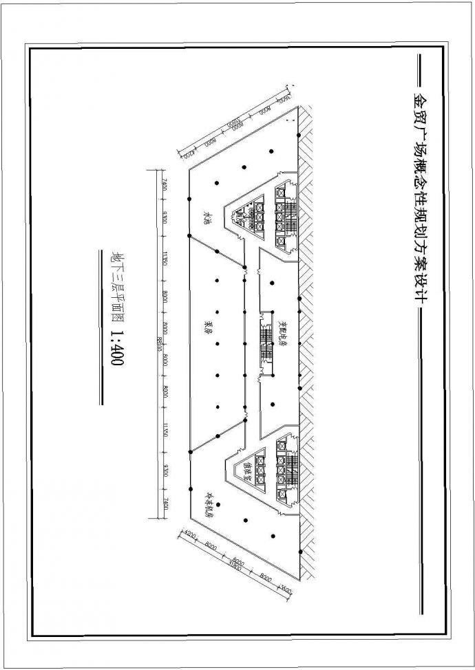 某地区金贸广场建筑设计cad方案_图1