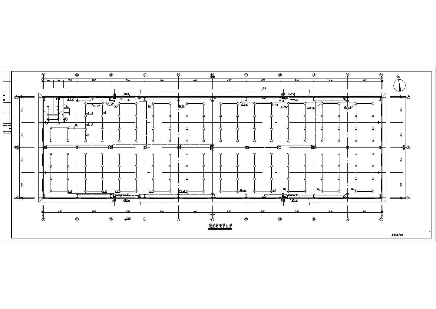 钢结构丁类生产车间厂房电气施工图