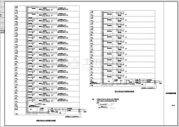 某地十八层酒店式公寓楼弱电cad施工图纸-图一
