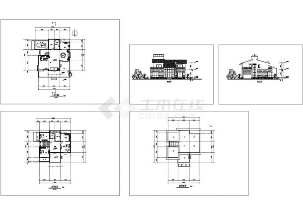 别墅设计方案图（建筑cad图纸）-图一