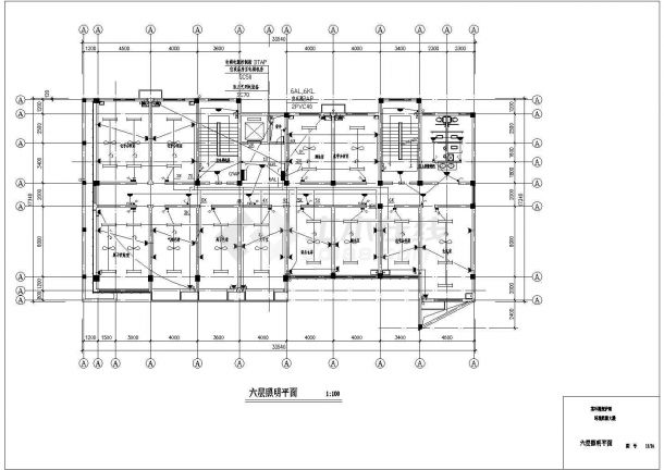某环保局6层办公楼电气设计施工图-图二