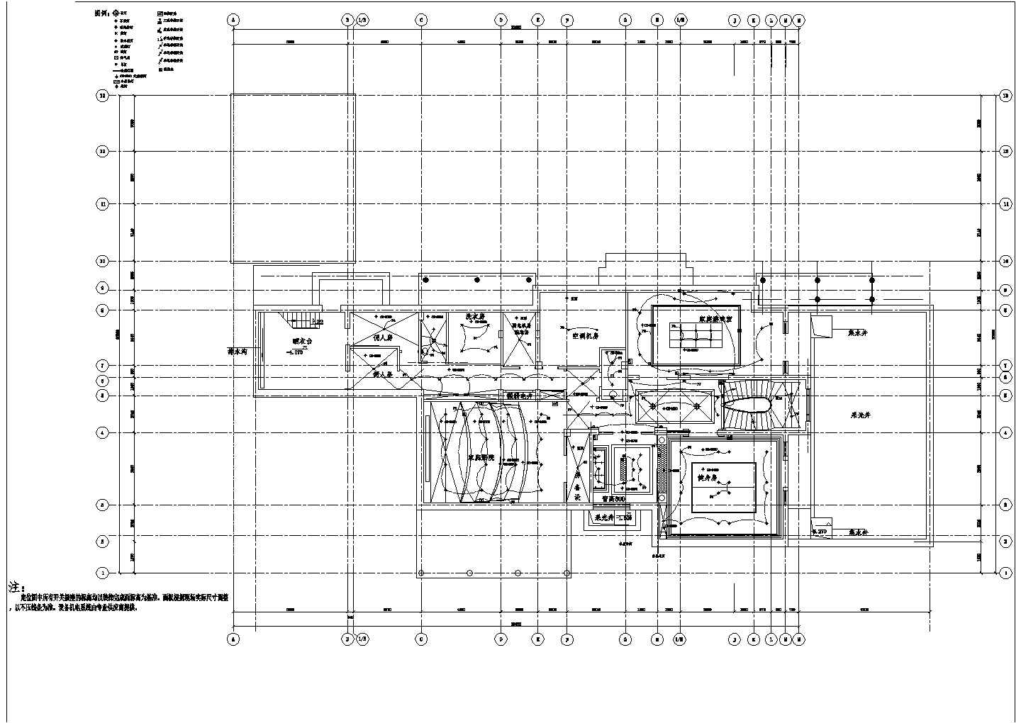 某高档别墅电气施工与设计方案全套CAD图纸