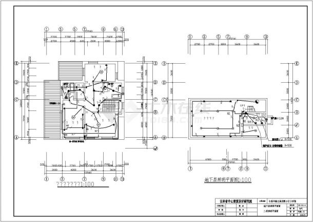 长春小区别墅电气设计方案全套CAD图纸-图一