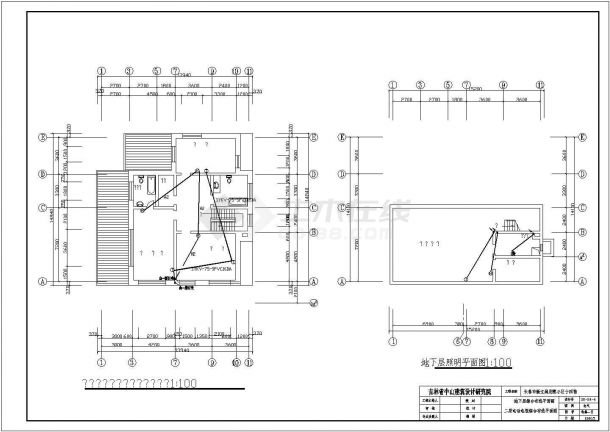 长春小区别墅电气设计方案全套CAD图纸-图二