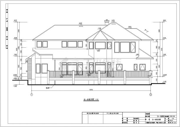 某二层木别墅建筑CAD设计施工图-图一
