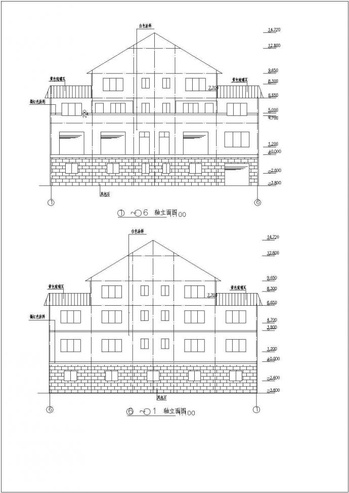 某四层框架住宅楼建筑、结构施工图_图1