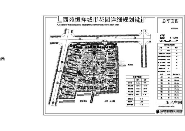 西苑恒祥城市花园详细规划设计总平面图-图一