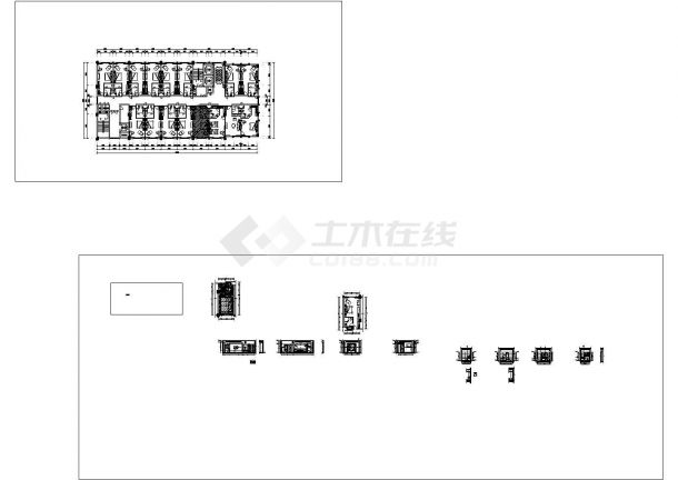 [广东]某地区房单人间样板房装修CAD施工图-图一