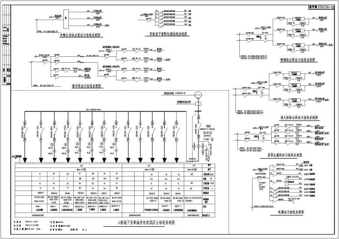 北方某办公楼低压主结线系统设计全套CAD图纸_图1