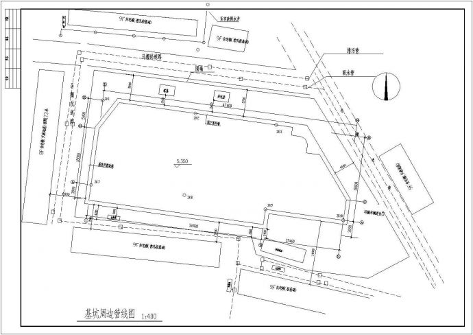 广东某学生公寓基坑支护设计施工图_图1