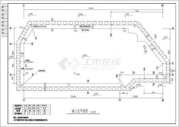 广东某学生公寓基坑支护设计施工图-图二