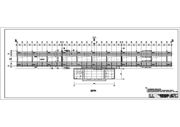 某地铁路站台钢框架结构施工图（含设计说明）-图一