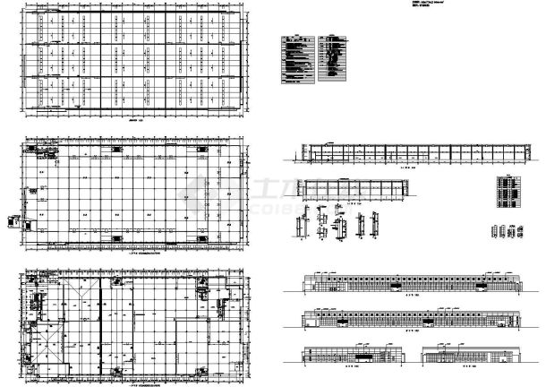 40560平米二层钢筋混凝土结构食品加工生产车间建施cad图，共八张-图一