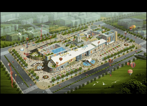商业街及购物中心设计鸟瞰_图1