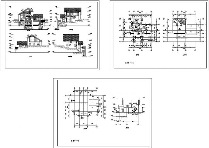 二层别墅建筑设计CAD图纸_图1