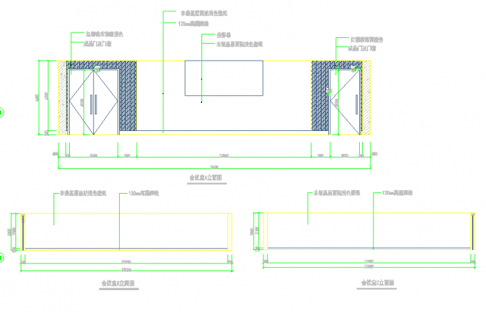 某公司大型会议室装修CAD设计详图_图1