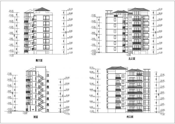 某地六层拼接单元住宅楼建筑设计图_图1