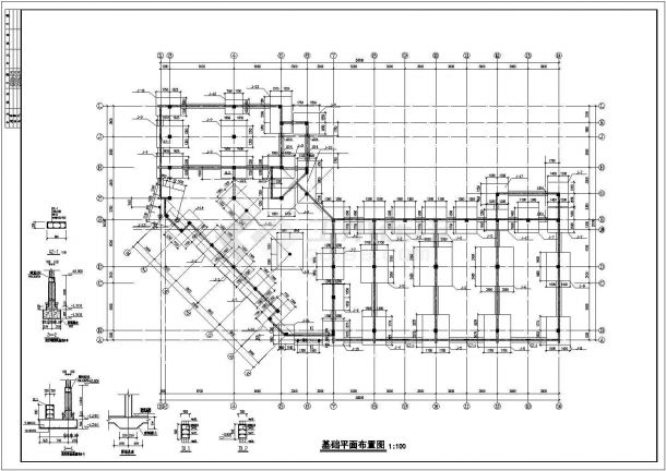 某四层混凝土框架办公楼结构施工图-图二