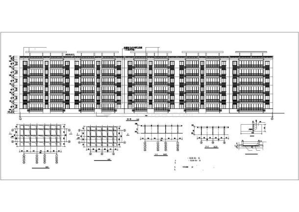 某地六层砖混结构职工住宅楼建筑设计图-图一