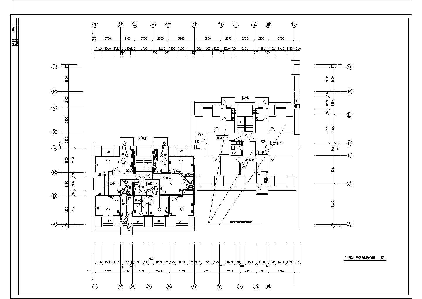 4#楼电气结构设计方案及施工全套CAD图纸