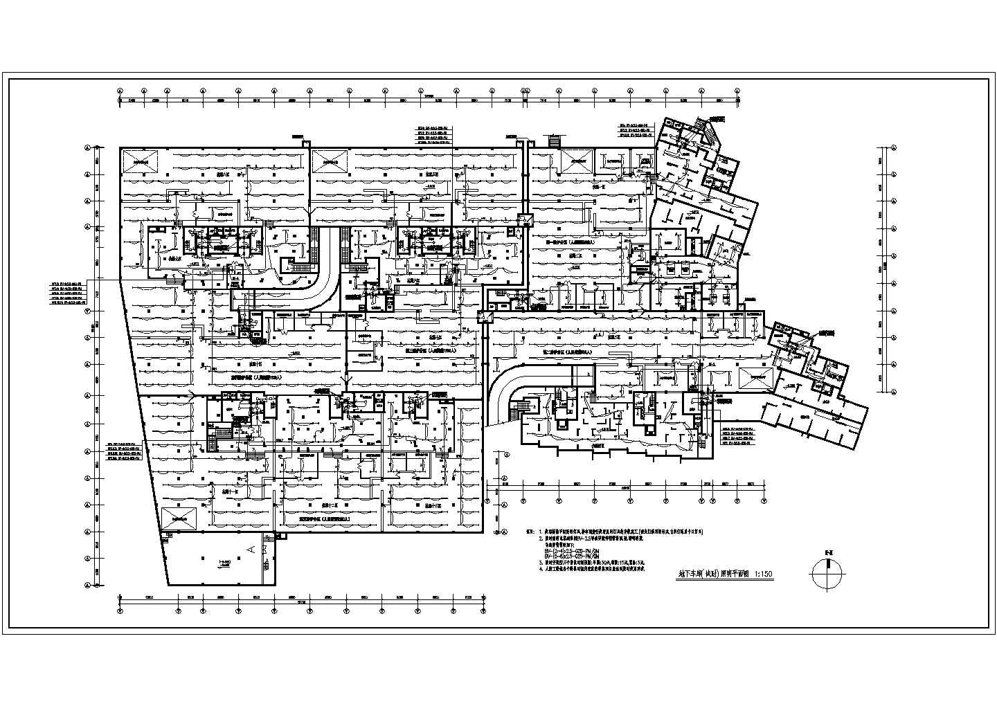 地下室战时电气设计方案及施工全套CAD图纸