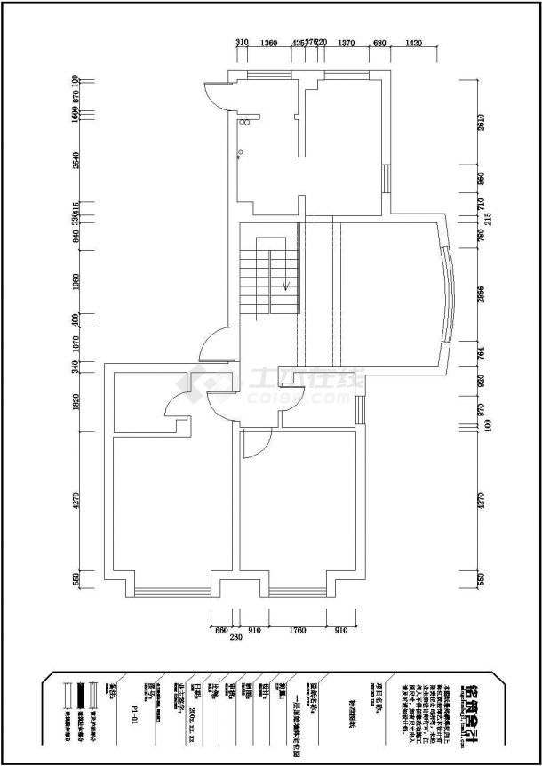 某复式楼欧式装修设计施工CAD图-图一