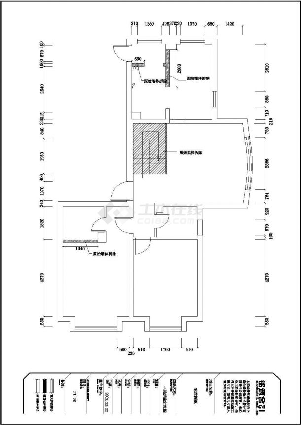 某复式楼欧式装修设计施工CAD图-图二
