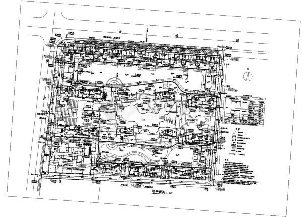 一整套住宅小区结构定位cad施工方案平面图-图一