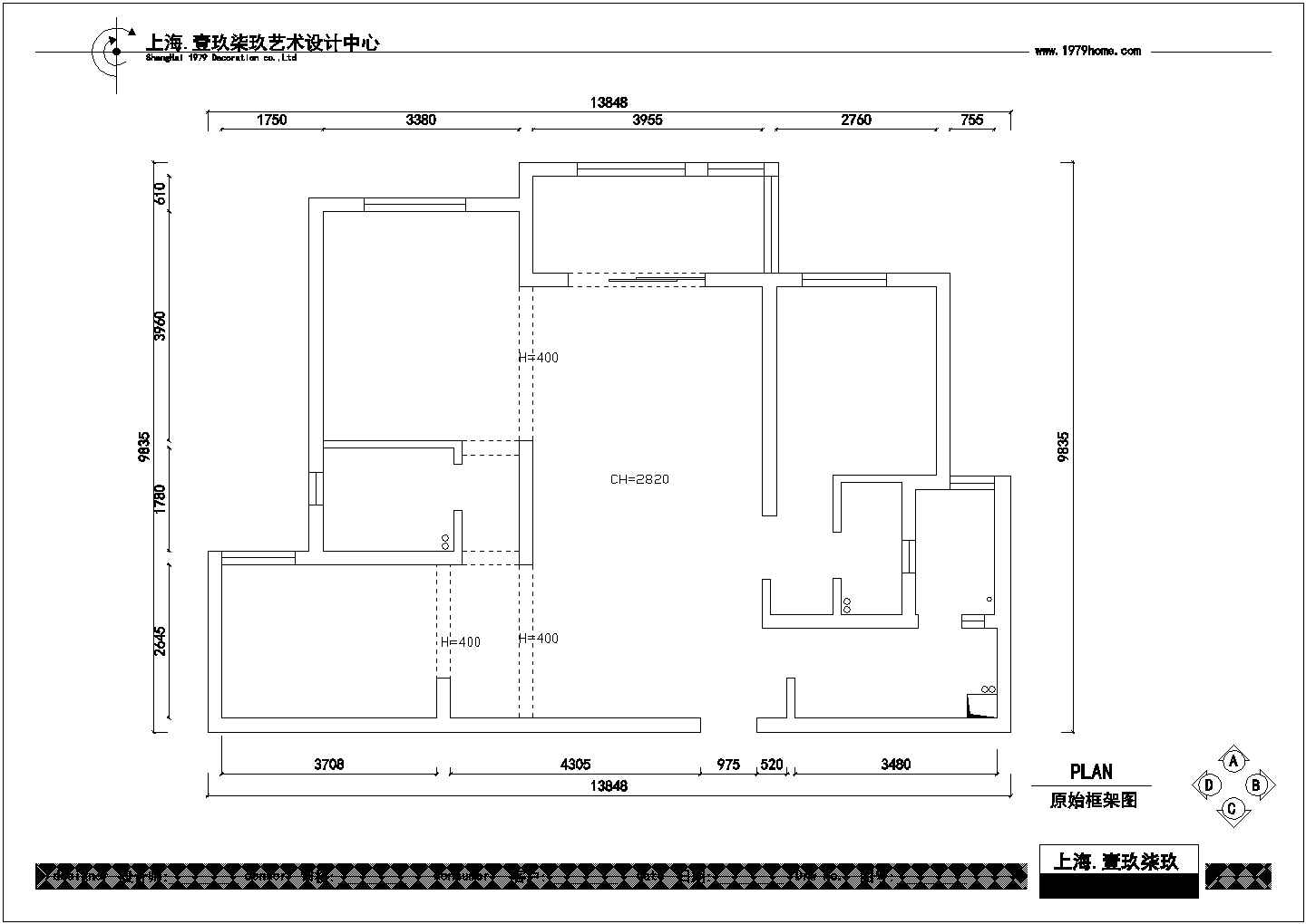 某四室住宅欧式装修设计施工CAD图纸