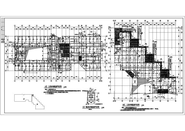 某地三层框架结构教学楼结构施工图-图一