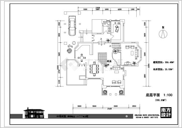 某地比较齐全的别墅排屋建筑施工图-图二