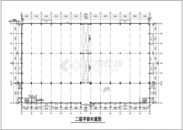 某地单层框排架结构厂房建筑结构施工图-图二