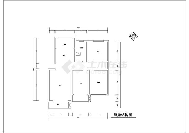 一套现代红色调住宅施工图附效果图-图一