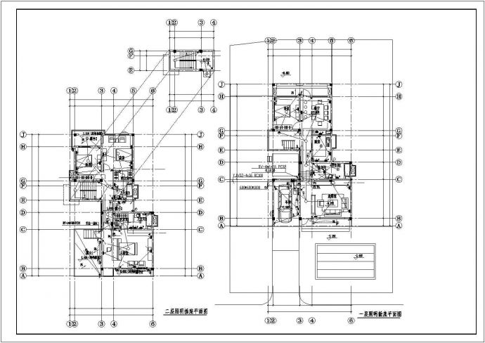 某度假村别墅电气设计施工CAD图纸(B型)_图1