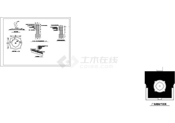 花坛南立面图施工CAD图-图一